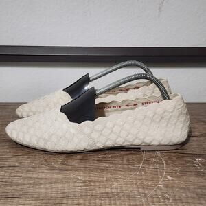 Skechers Cleo Honeycomb Women's Ballet Flats Slip-On Casual Shoes Size 10 Beige